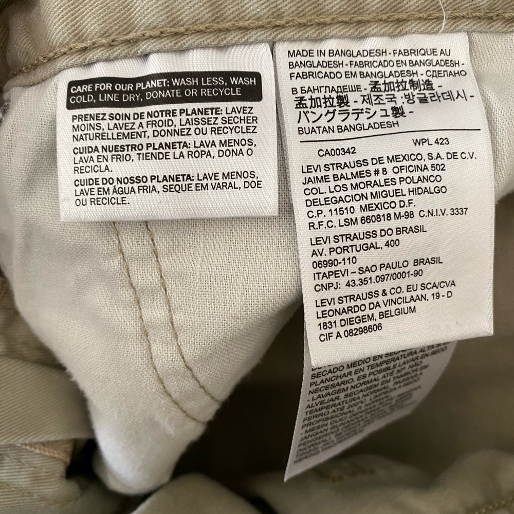 LEVI’S 514 Men’s Lightweight Straight Leg Jeans - Size 36x34 - Tan/Khaki - Picture 9 of 9